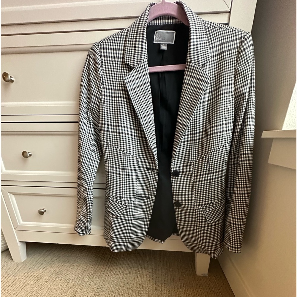 Chelsea28 plaid fitted blazer